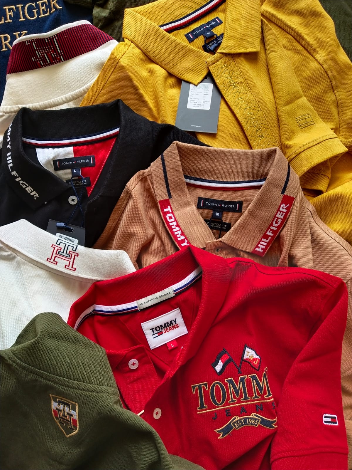 TOMMY POLO NACK TSHIRT-55PCS