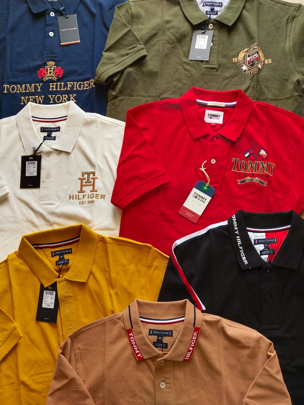 TOMMY POLO NACK TSHIRT-55PCS