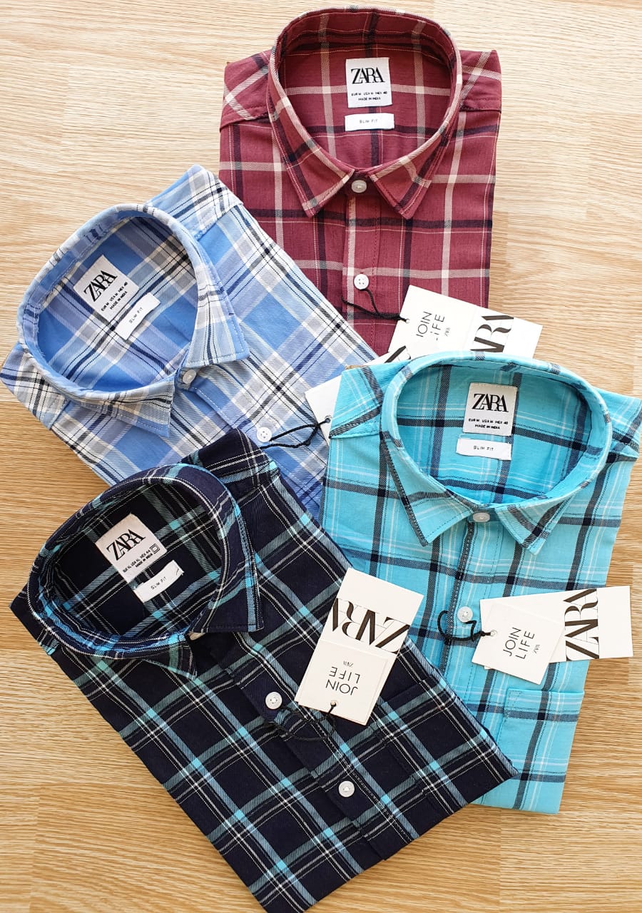 ZARA PRIMIUM CHECKS SHIRT-52PCS