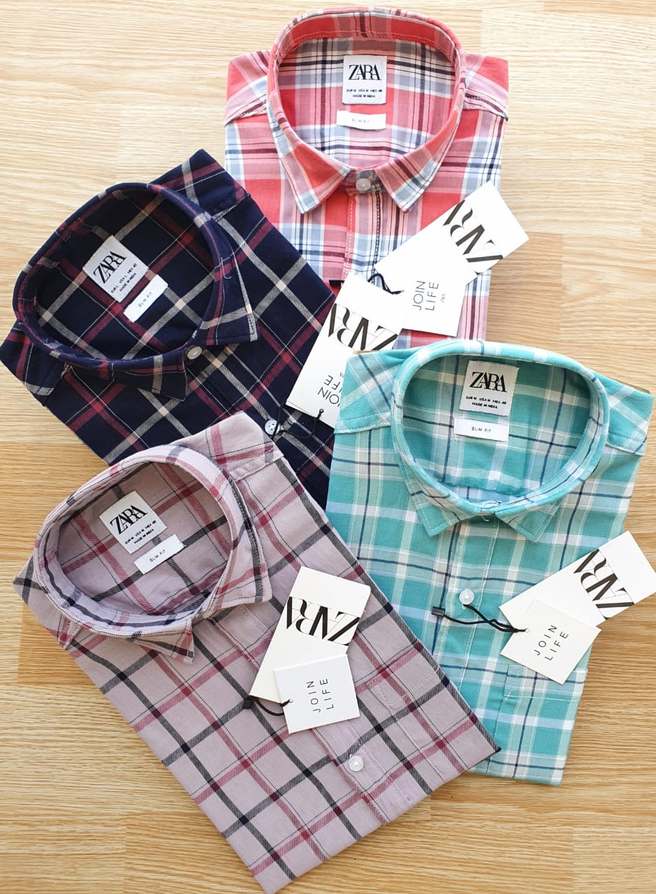 ZARA PRIMIUM CHECKS SHIRT-52PCS