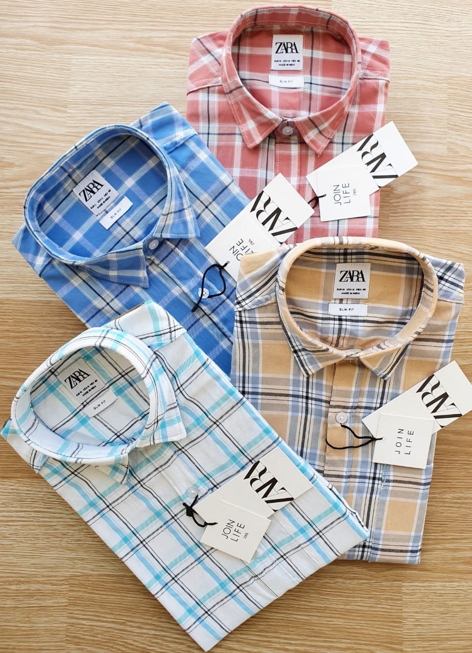 ZARA PRIMIUM CHECKS SHIRT-52PCS