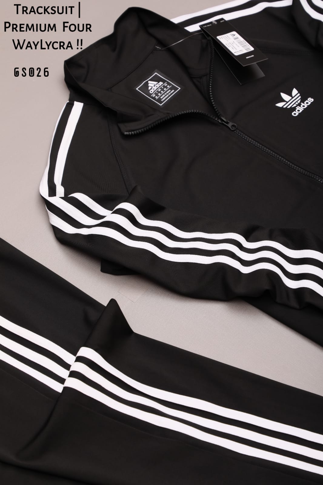 ADIDAS 4 WAY LAYCRA UNISEX TRACKSUIT-40PCS SET