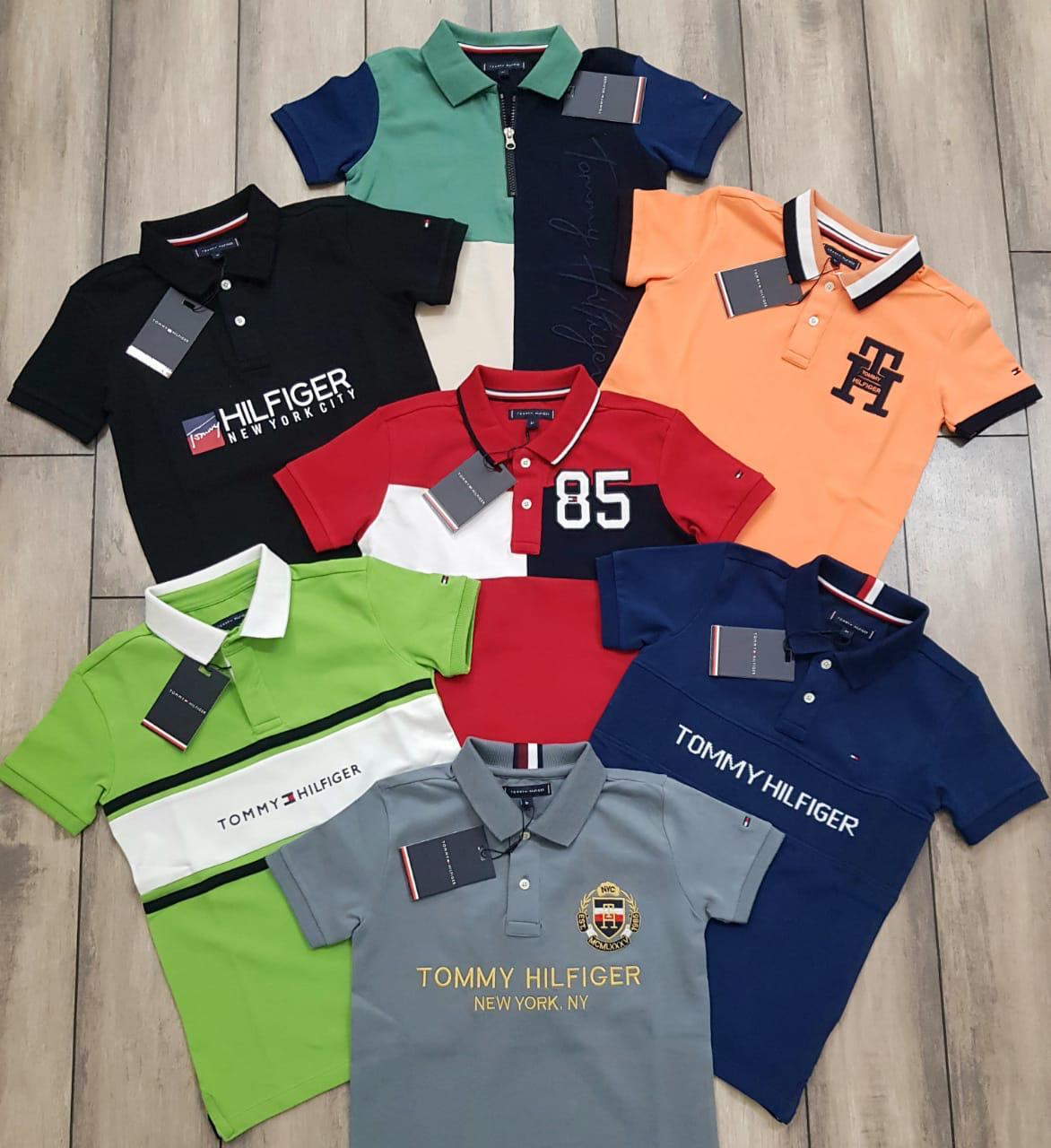 BOYS TOMMY HILFIGURE POLO NACK TSHIRT-61PCS