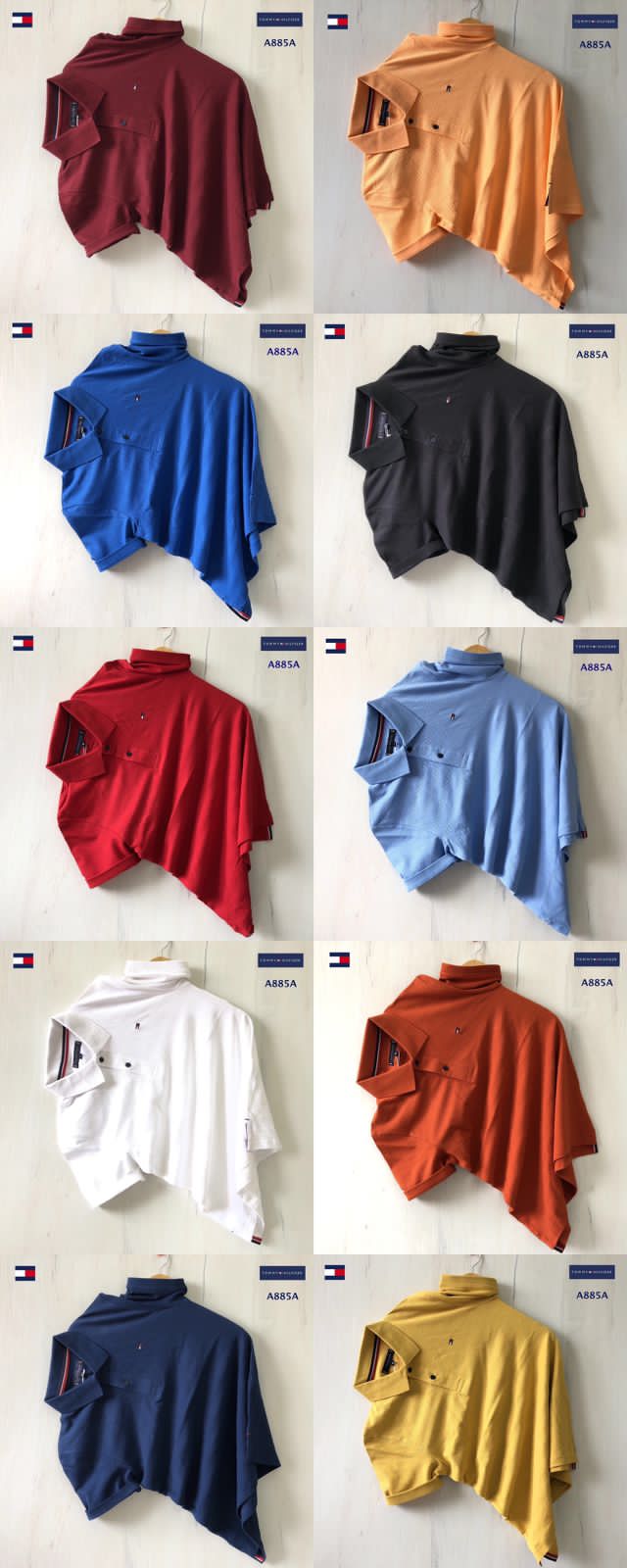 TOMMY HILFIGURE POLO NACK TSHIRT PRIMIUM JACQUARD-63 PCS