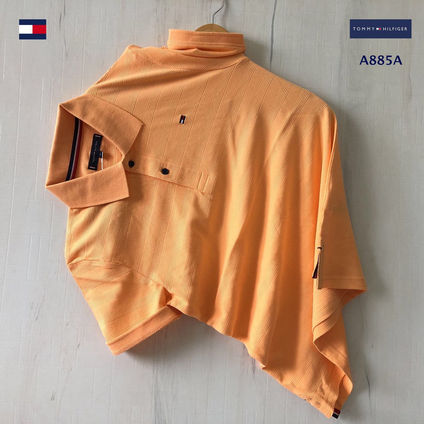 TOMMY HILFIGURE POLO NACK TSHIRT PRIMIUM JACQUARD-63 PCS