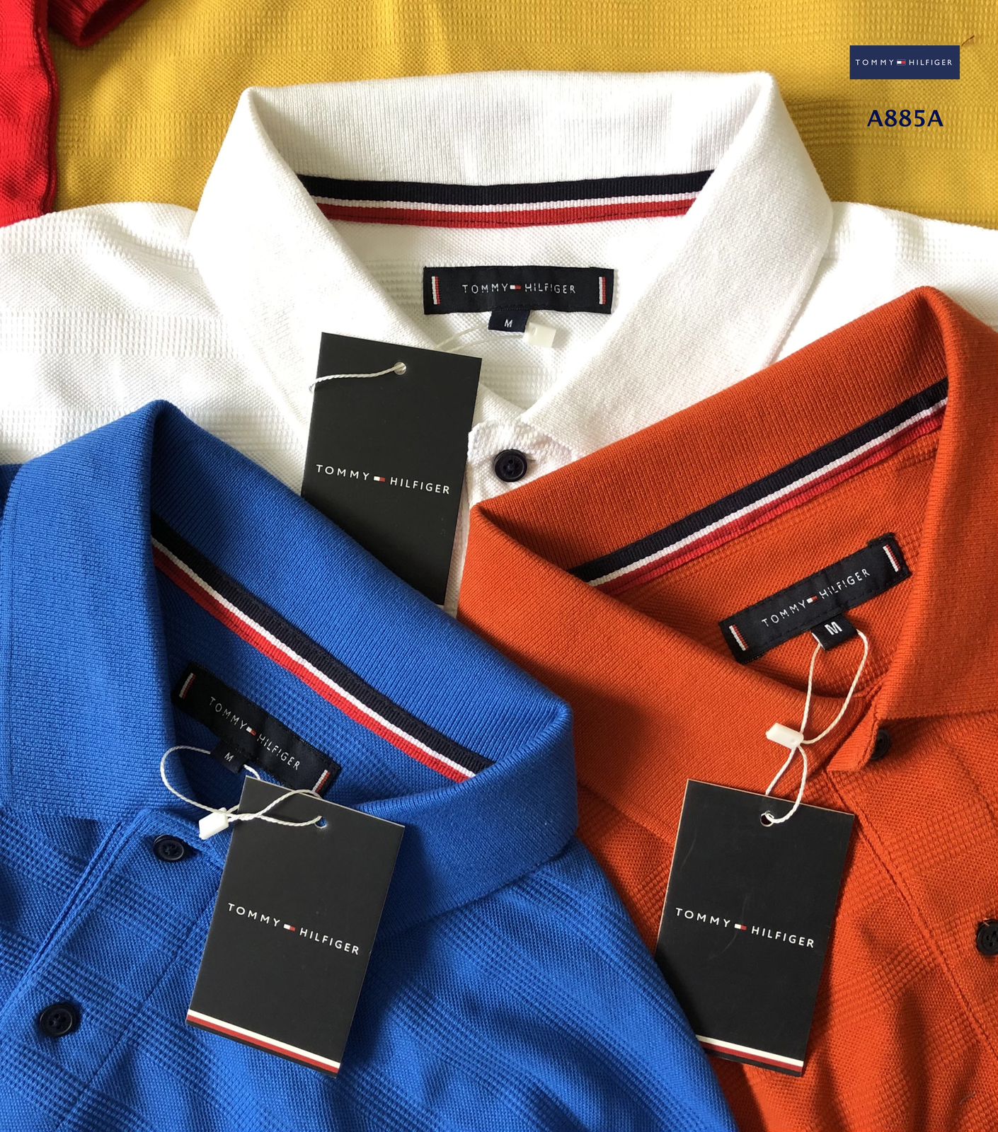 TOMMY HILFIGURE POLO NACK TSHIRT PRIMIUM JACQUARD-63 PCS