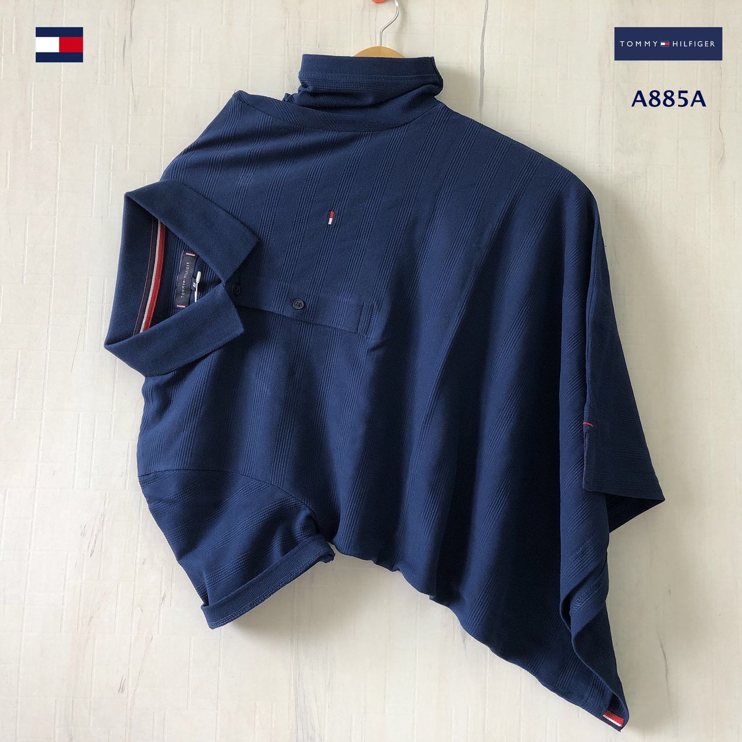 TOMMY HILFIGURE POLO NACK TSHIRT PRIMIUM JACQUARD-63 PCS