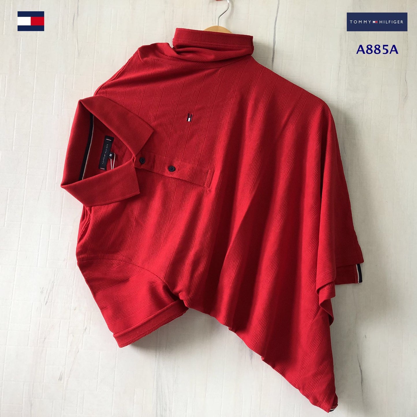 TOMMY HILFIGURE POLO NACK TSHIRT PRIMIUM JACQUARD-63 PCS
