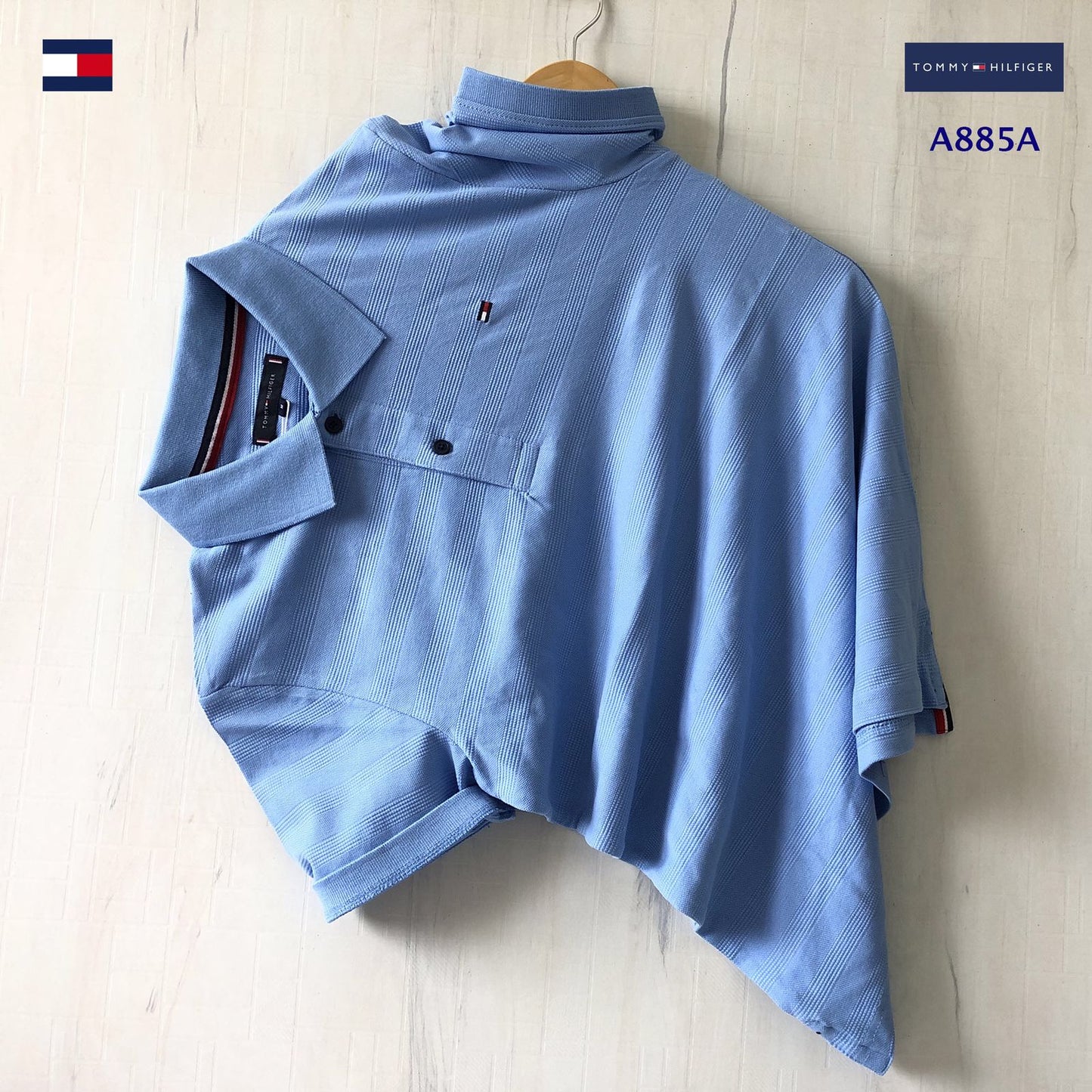 TOMMY HILFIGURE POLO NACK TSHIRT PRIMIUM JACQUARD-63 PCS