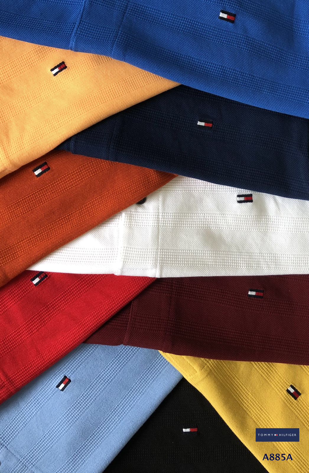 TOMMY HILFIGURE POLO NACK TSHIRT PRIMIUM JACQUARD-63 PCS