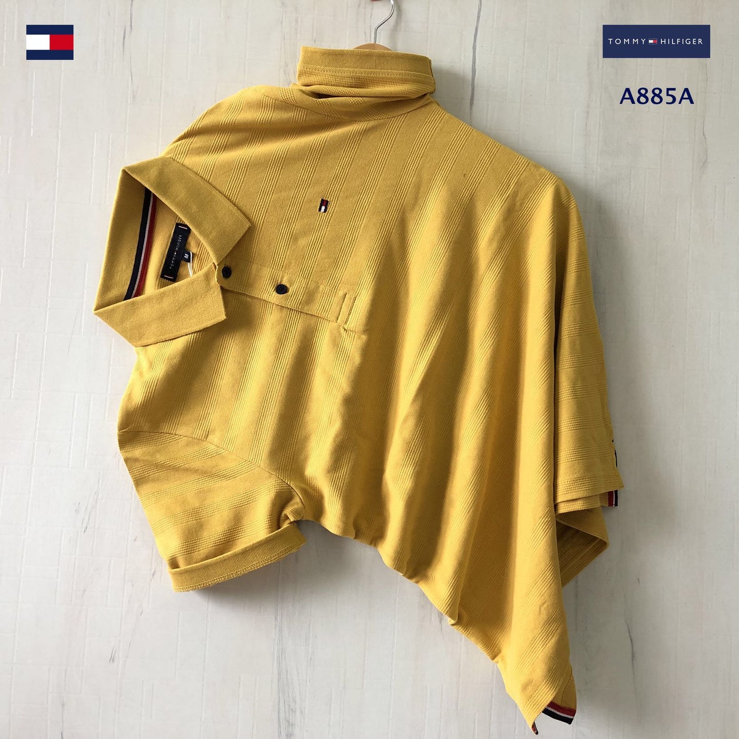 TOMMY HILFIGURE POLO NACK TSHIRT PRIMIUM JACQUARD-63 PCS