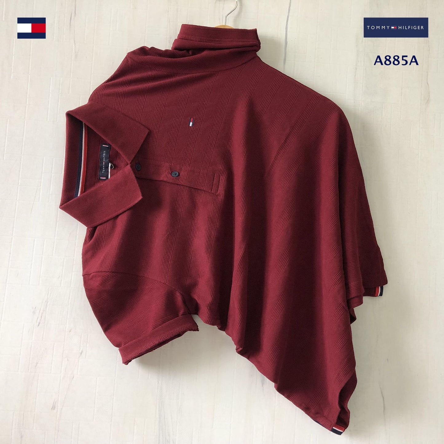 TOMMY HILFIGURE POLO NACK TSHIRT PRIMIUM JACQUARD-63 PCS