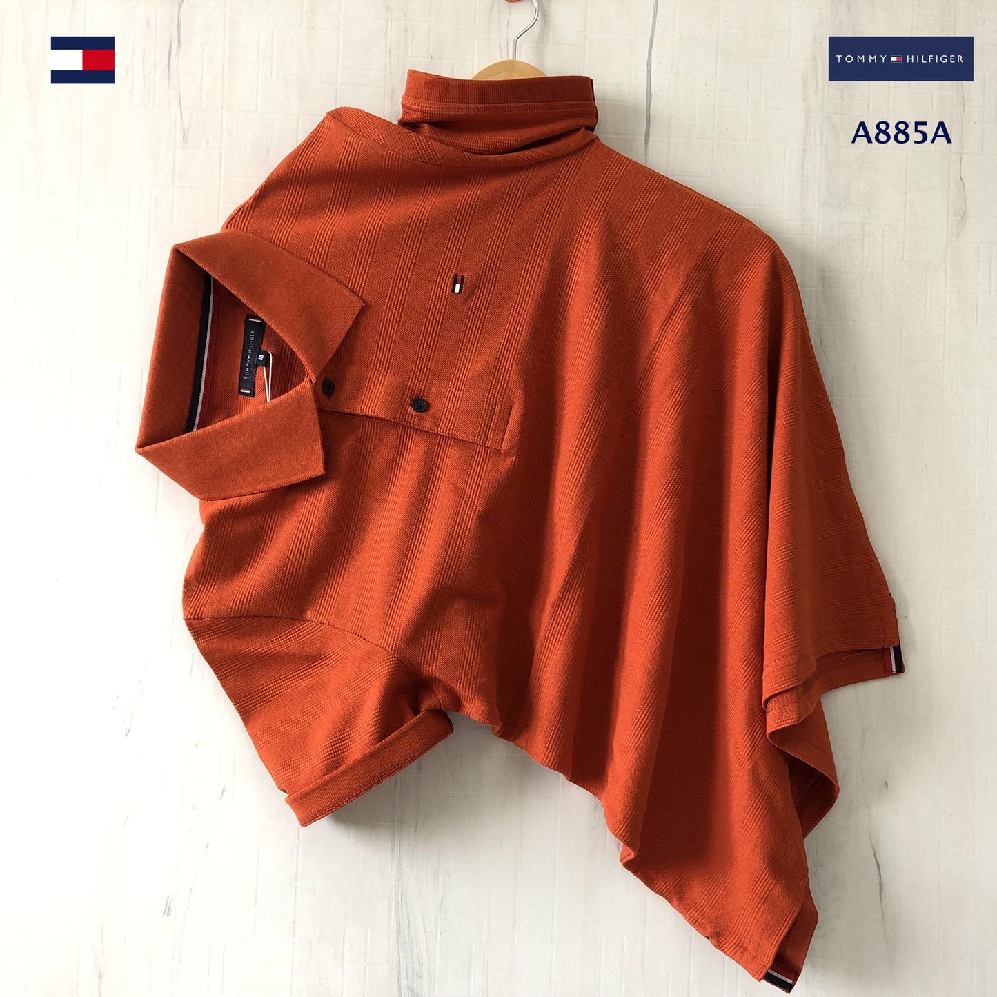TOMMY HILFIGURE POLO NACK TSHIRT PRIMIUM JACQUARD-63 PCS