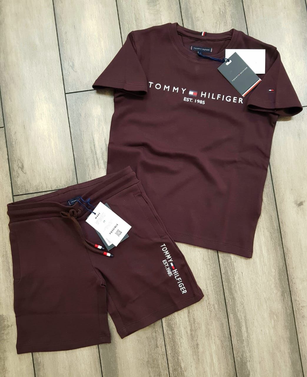 TOMMY TOP WITH BPTTAM SHORTS SET-58PCS