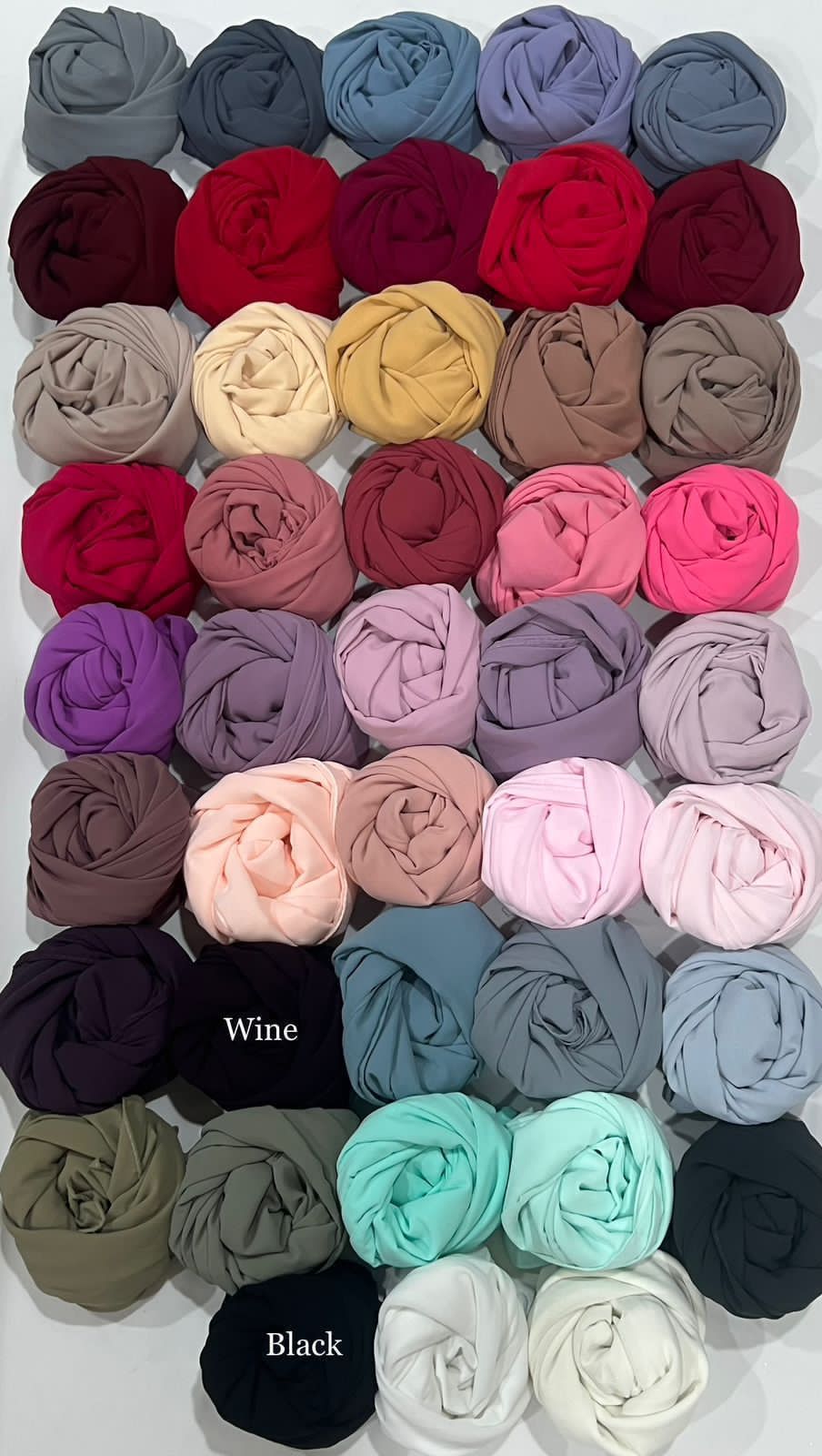 HEAVY CHIFFON ISLAMIC HIJAB-120PCS SET