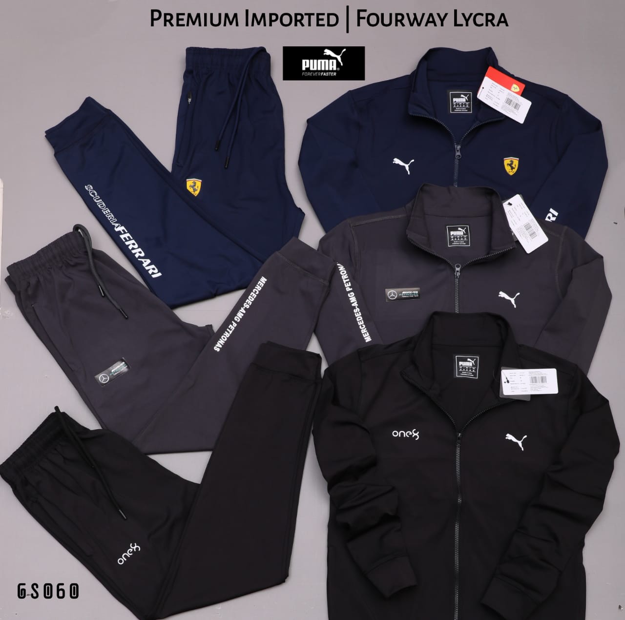 PUMA UNISEX PRIMIUM LAYCRA TRACKSUIT-27PCS