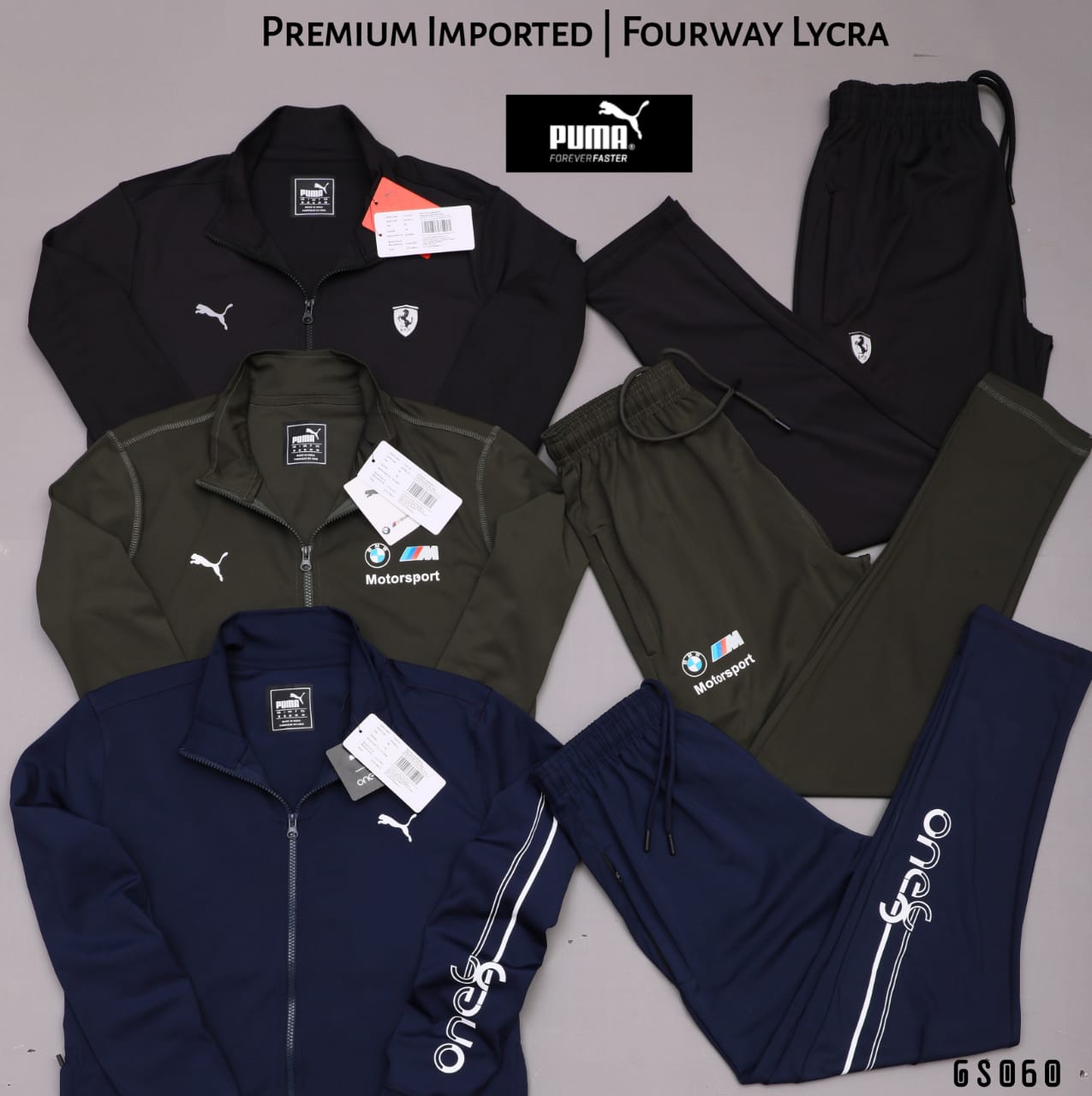 PUMA UNISEX PRIMIUM LAYCRA TRACKSUIT-27PCS