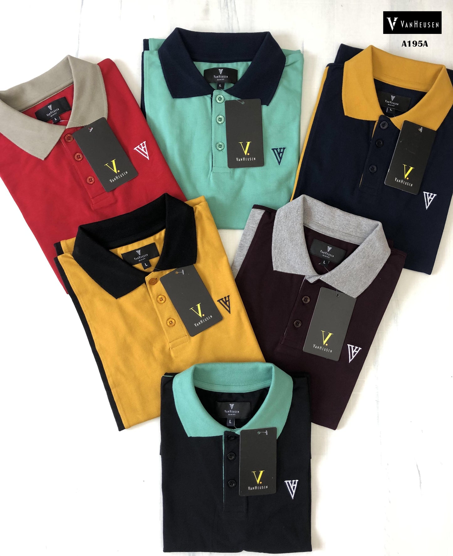 VANHEUSEN POLO TSHIRT-40PCS