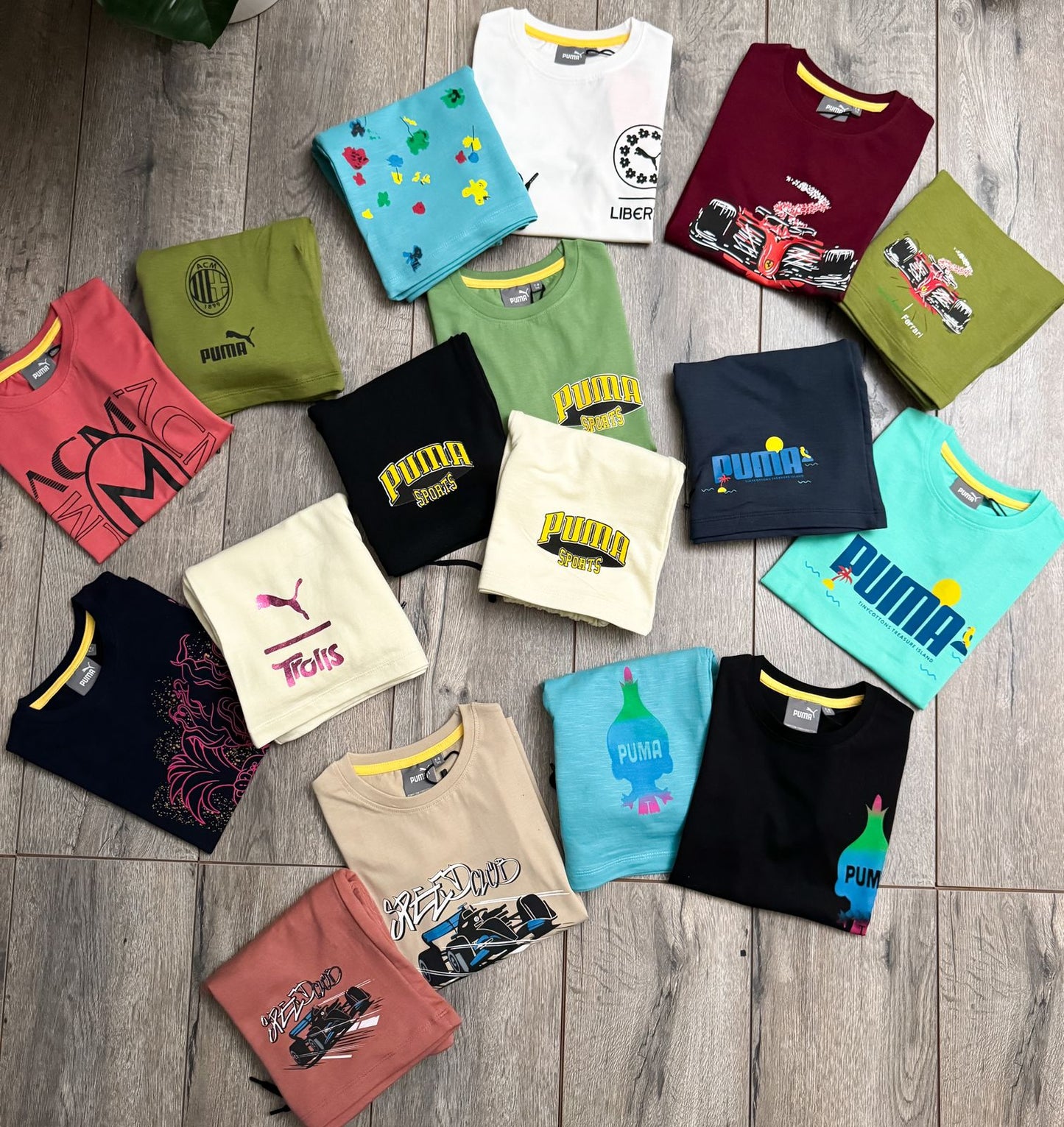 PUMA CREW NACK TSHIRT WITH SHORTS SET -54 SET