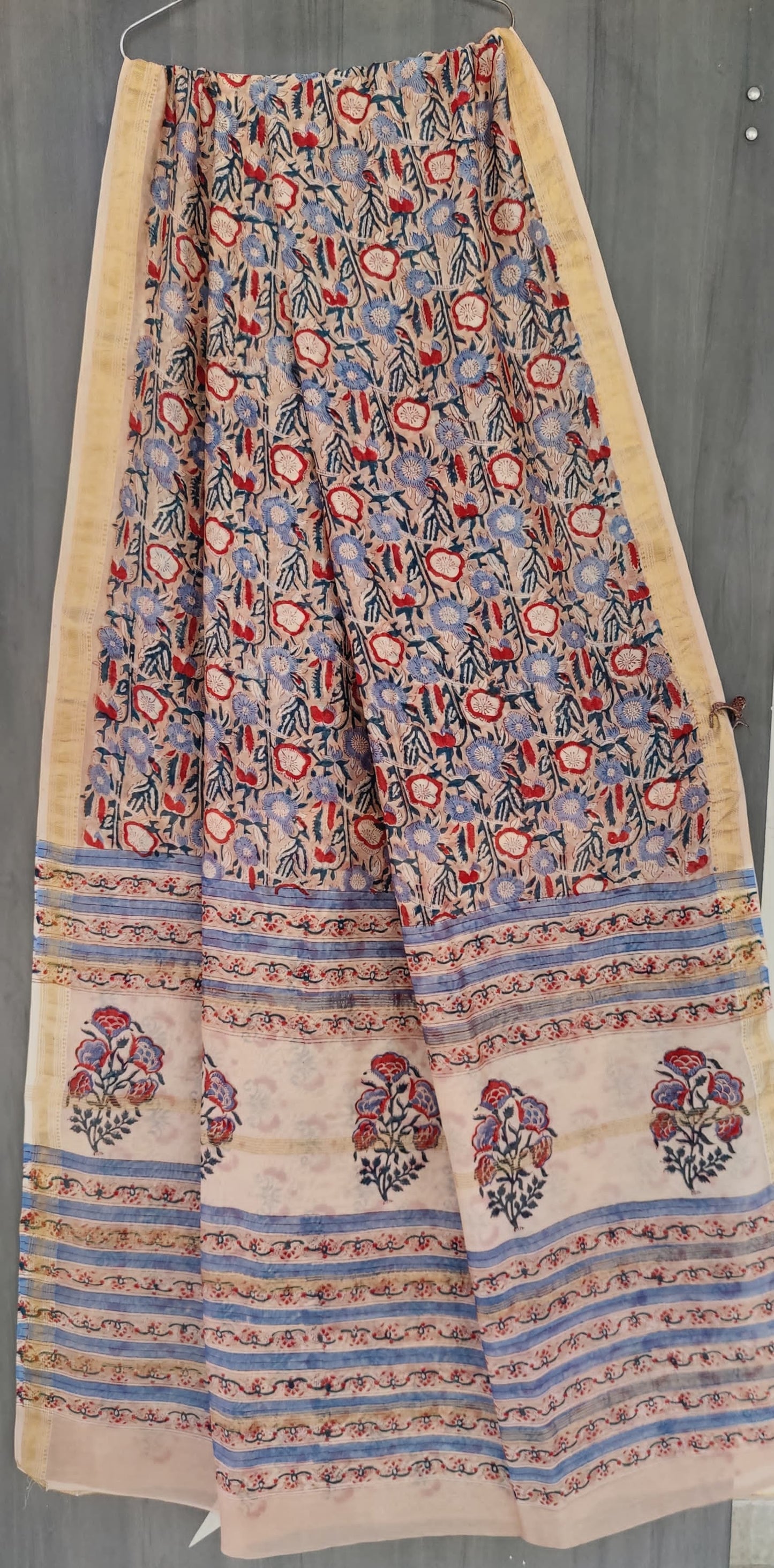 MHESHVARI HANDBLOCK PRINTED SAREE with B.P.-24PCS