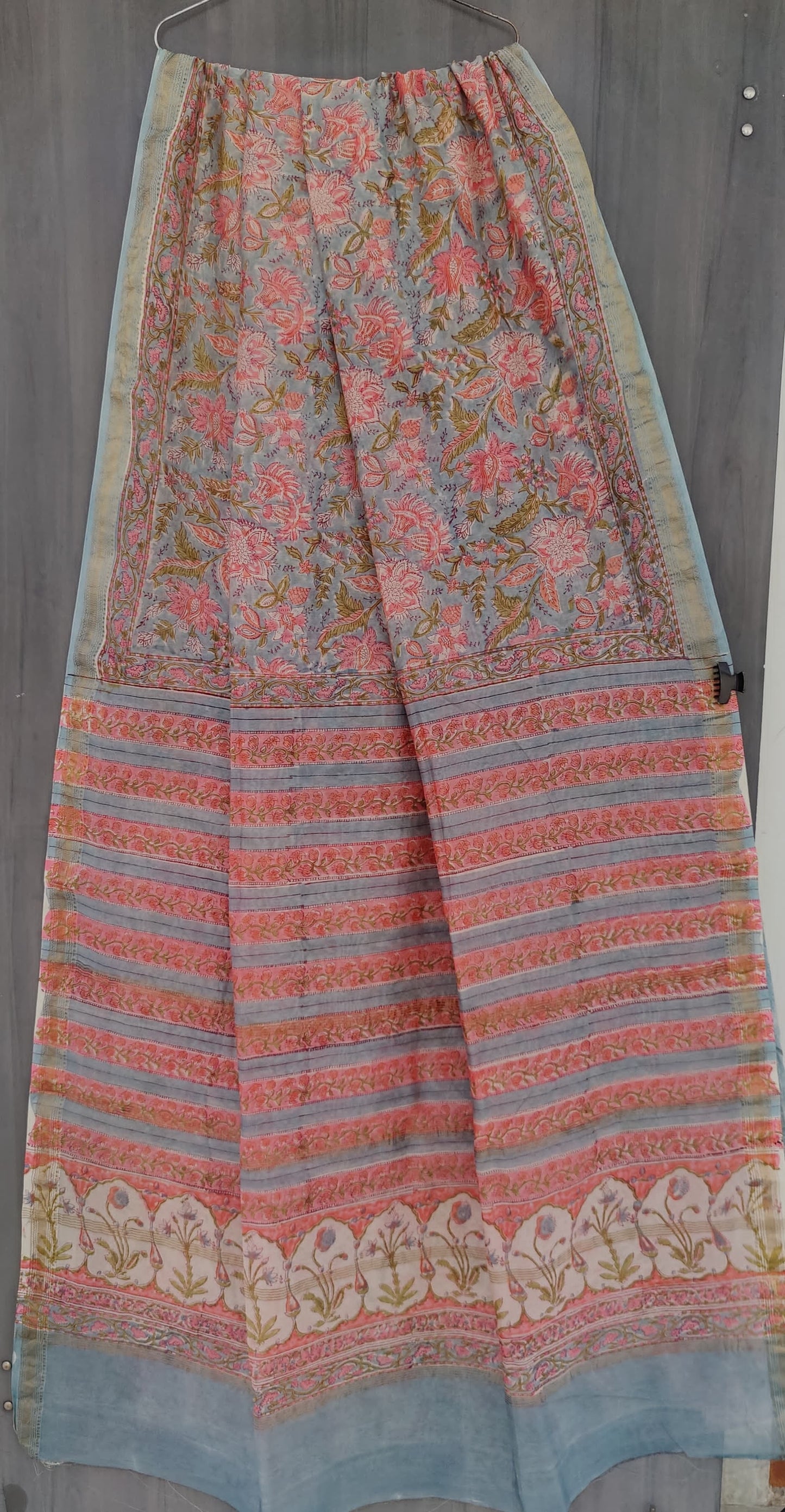 MHESHVARI HANDBLOCK PRINTED SAREE with B.P.-24PCS