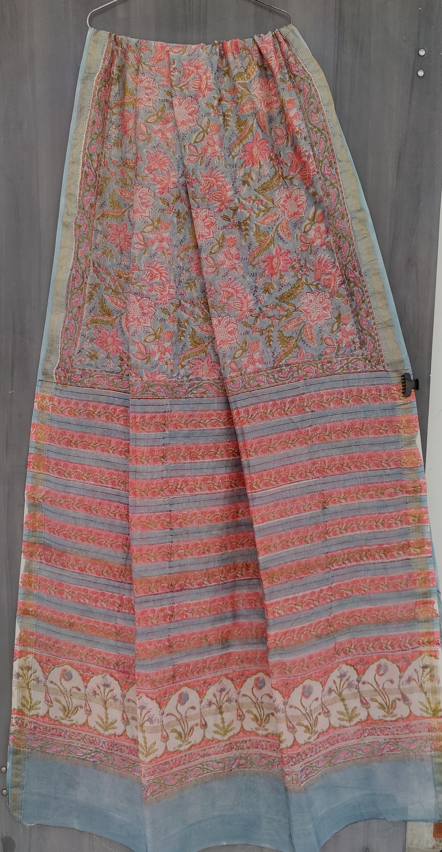 MHESHVARI HANDBLOCK PRINTED SAREE with B.P.-24PCS