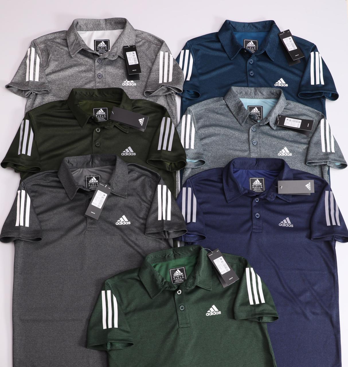 ADIDAS HIGH PREMIUM GRINDAL FOUR WAY STRECHABALE DRI FIT COLLAR T-SHIRT*-50PCS