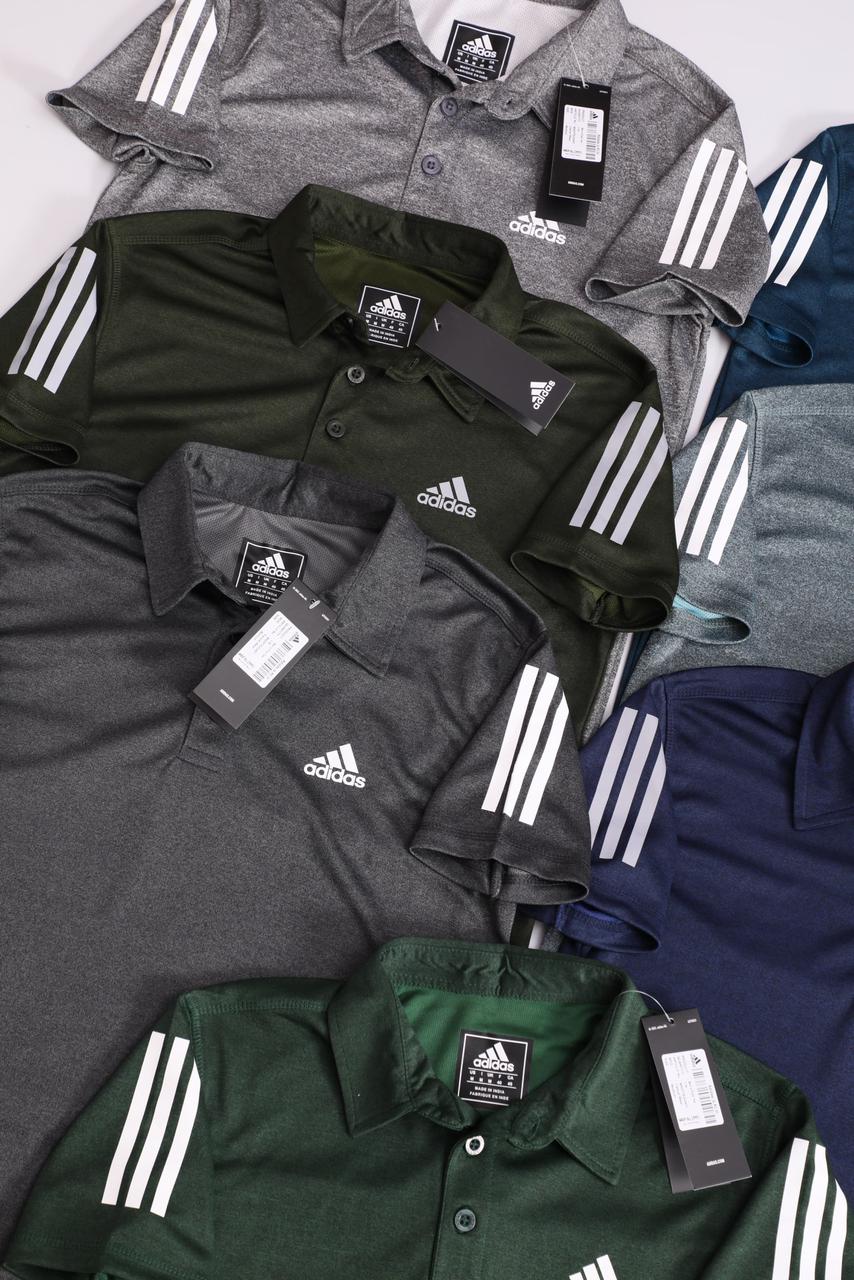 ADIDAS HIGH PREMIUM GRINDAL FOUR WAY STRECHABALE DRI FIT COLLAR T-SHIRT*-50PCS