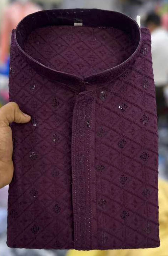 REYON COTTON LAKHNAVI KURTA PAYJAMA-35SET