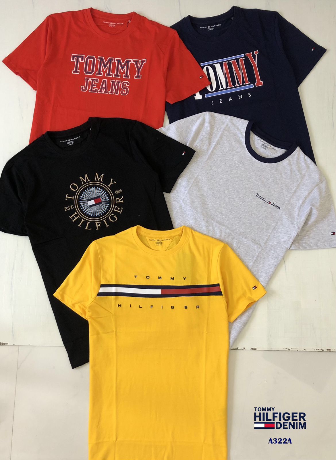 TOMMY HILFIGURE ROUND NACK TSHIRT -48PCS