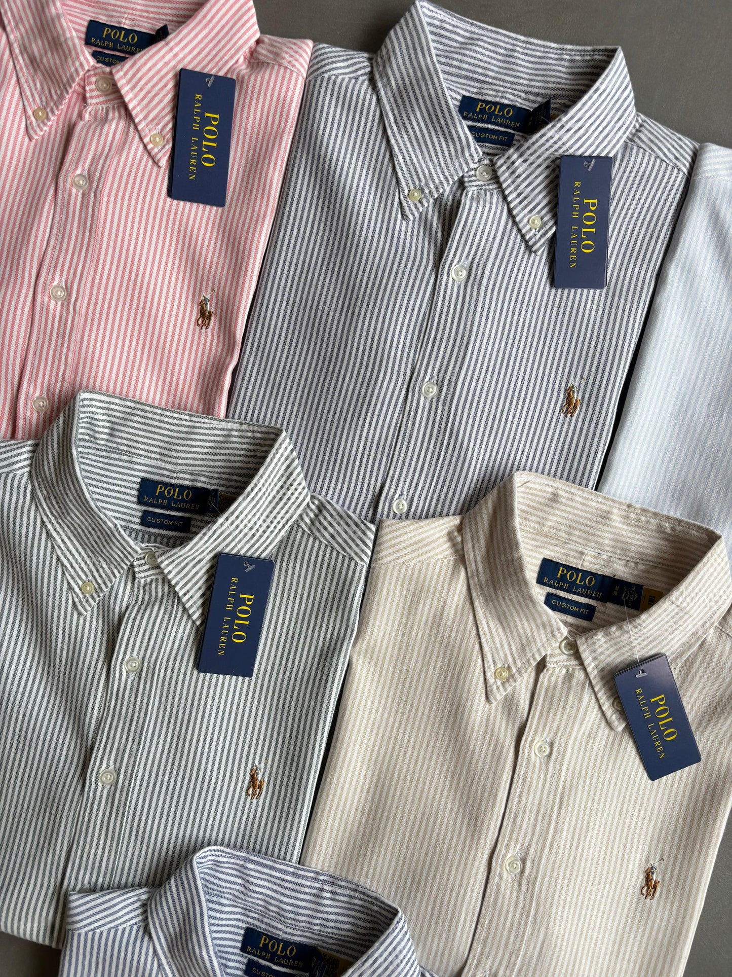 MENS R.L.POLO OXFORD LINEN STRIPE SHIRT-50PCS