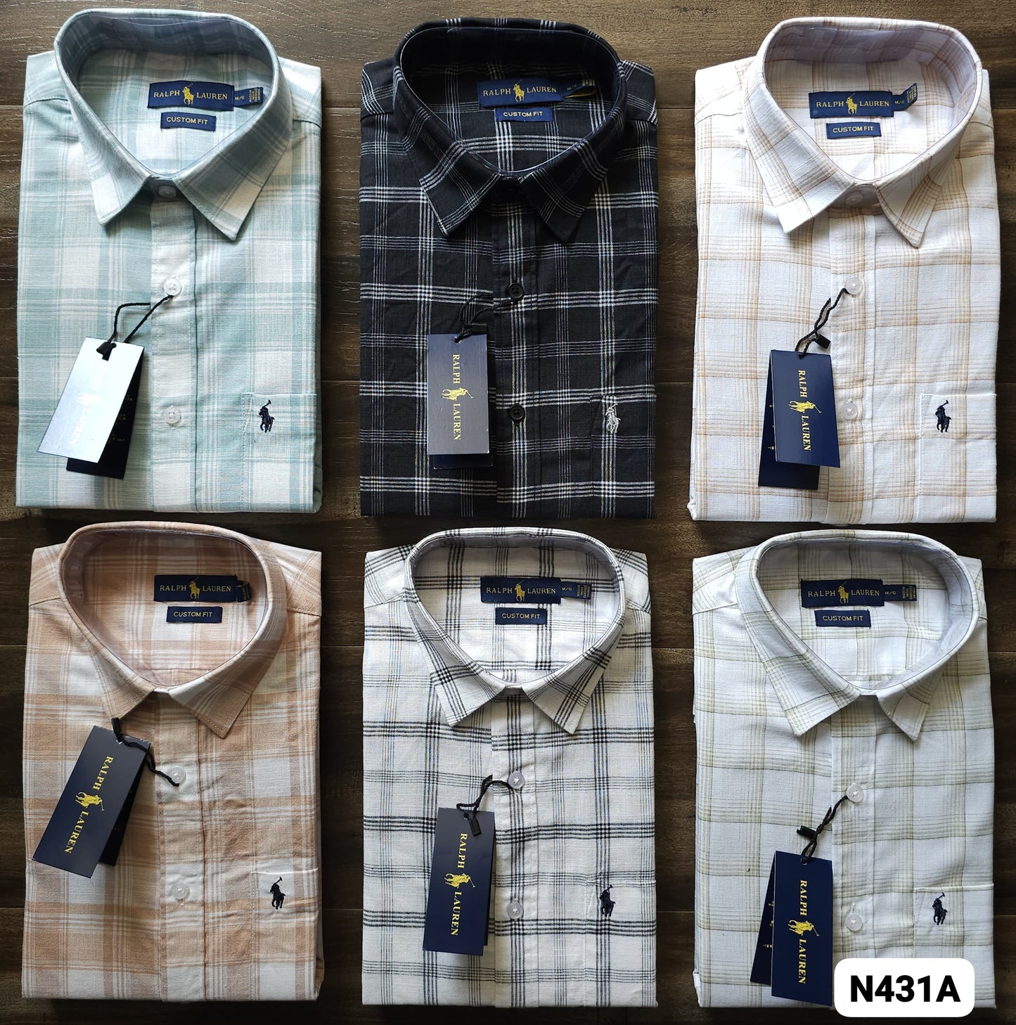RALPH LAUREN CGACKS SHIRT -48PCS SET