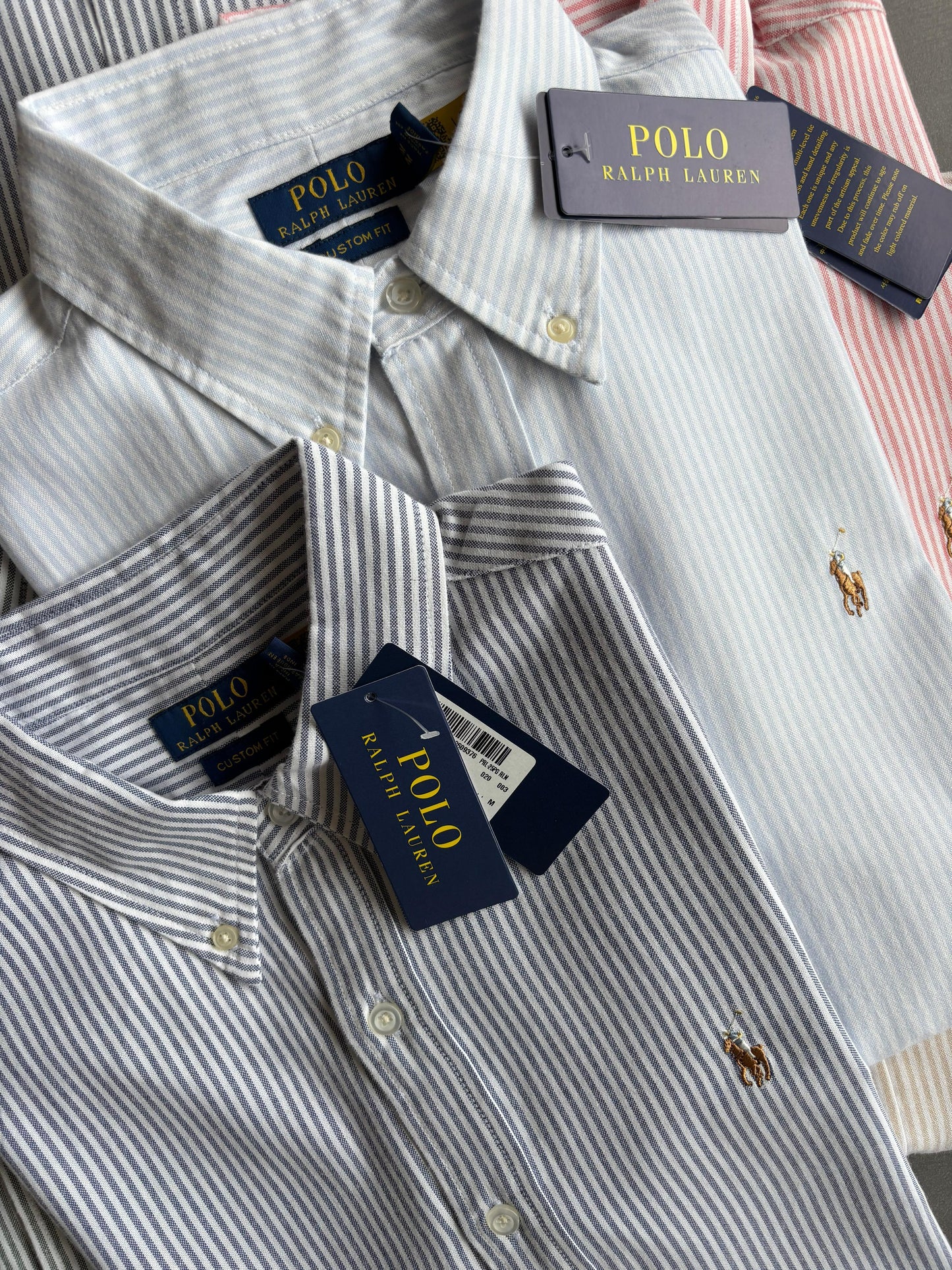 MENS R.L.POLO OXFORD LINEN STRIPE SHIRT-50PCS