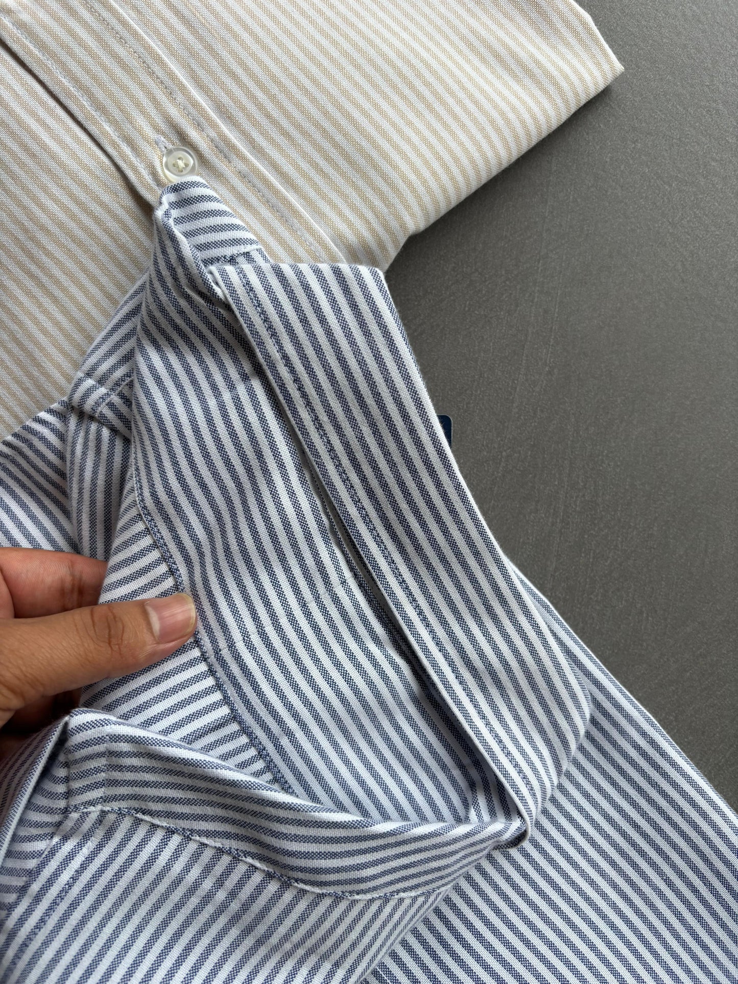 MENS R.L.POLO OXFORD LINEN STRIPE SHIRT-50PCS