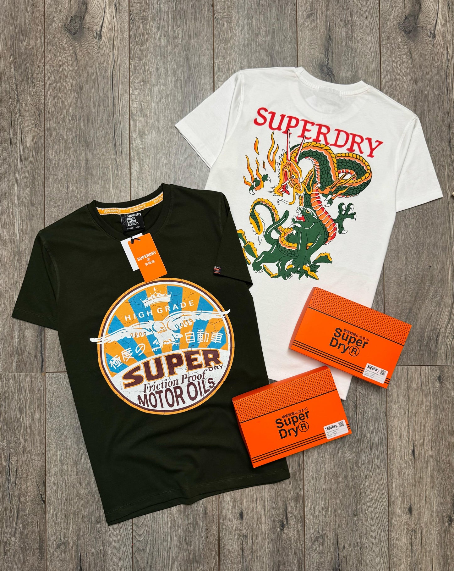SUPERDRY CREW NACK TSHIRT WITH GIFTED BOX -41 PCS SET