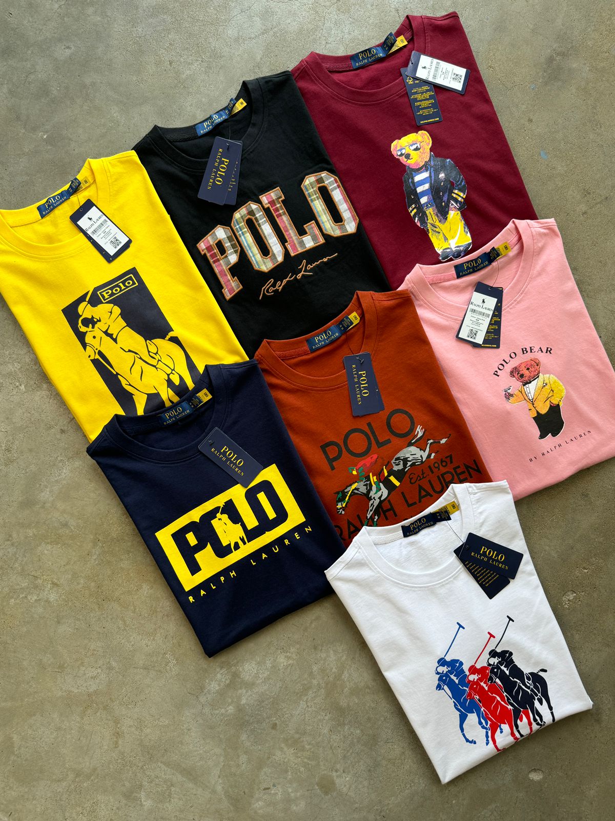 R.L.POLO COTTON ROUND NACK TSHIRT -64PCS