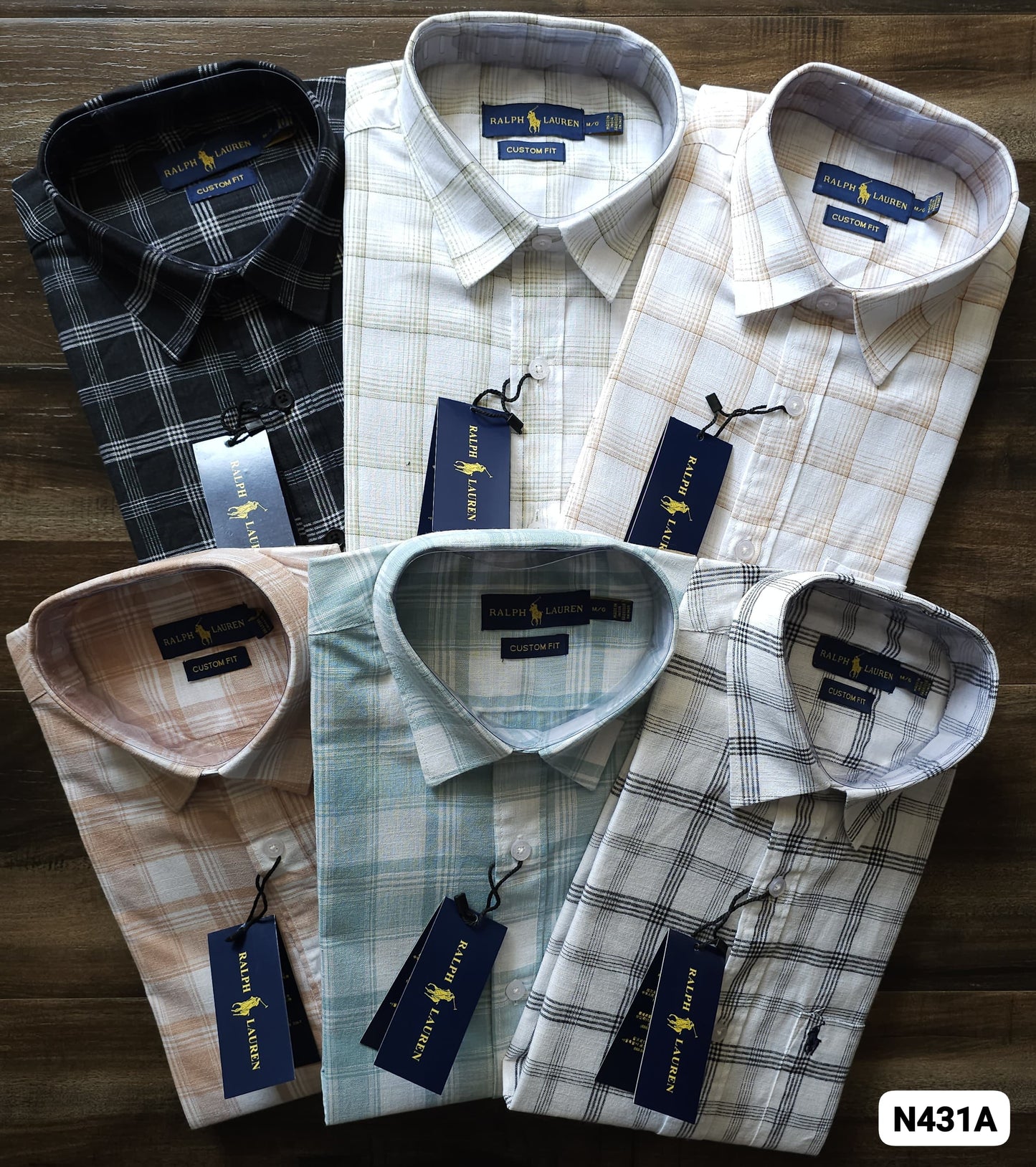 RALPH LAUREN CGACKS SHIRT -48PCS SET