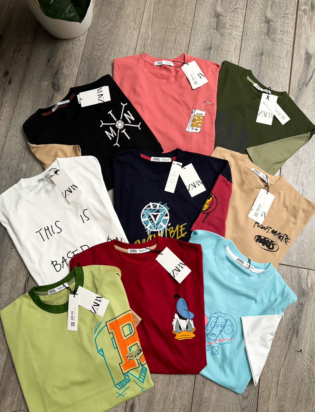 ZARAMAN ROUND NACK TSHIRT -50PCS