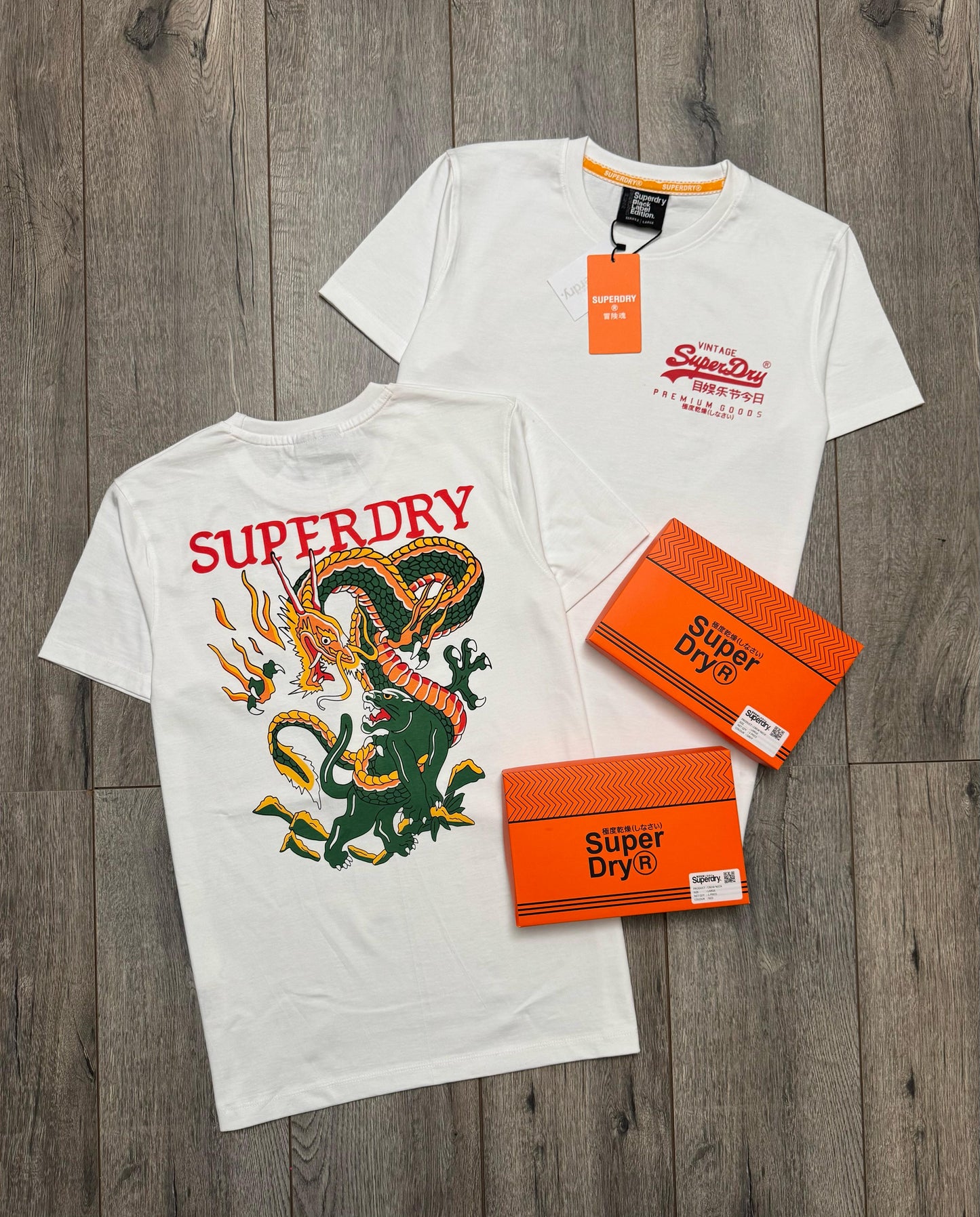 SUPERDRY CREW NACK TSHIRT WITH GIFTED BOX -41 PCS SET