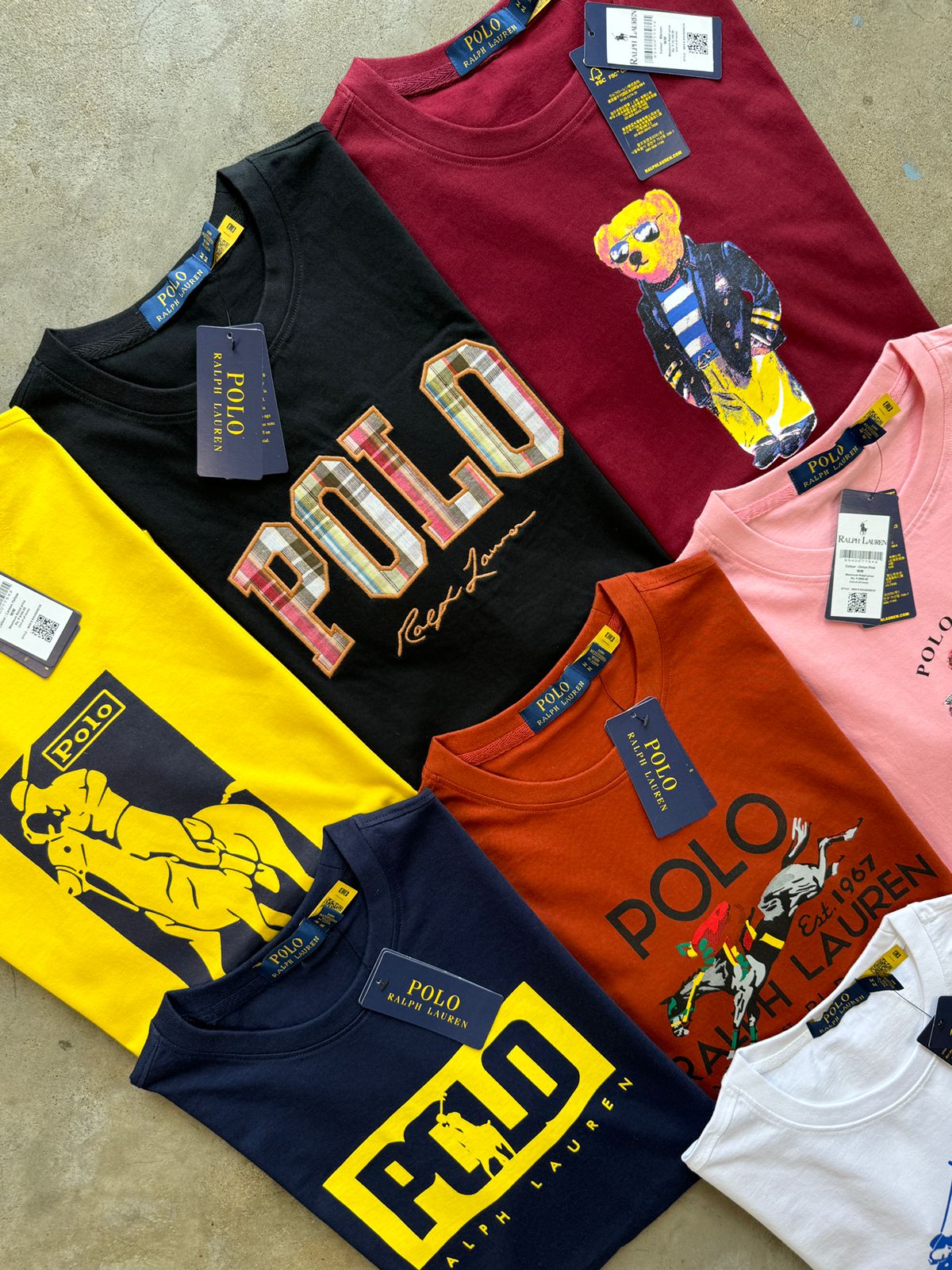 R.L.POLO COTTON ROUND NACK TSHIRT -64PCS