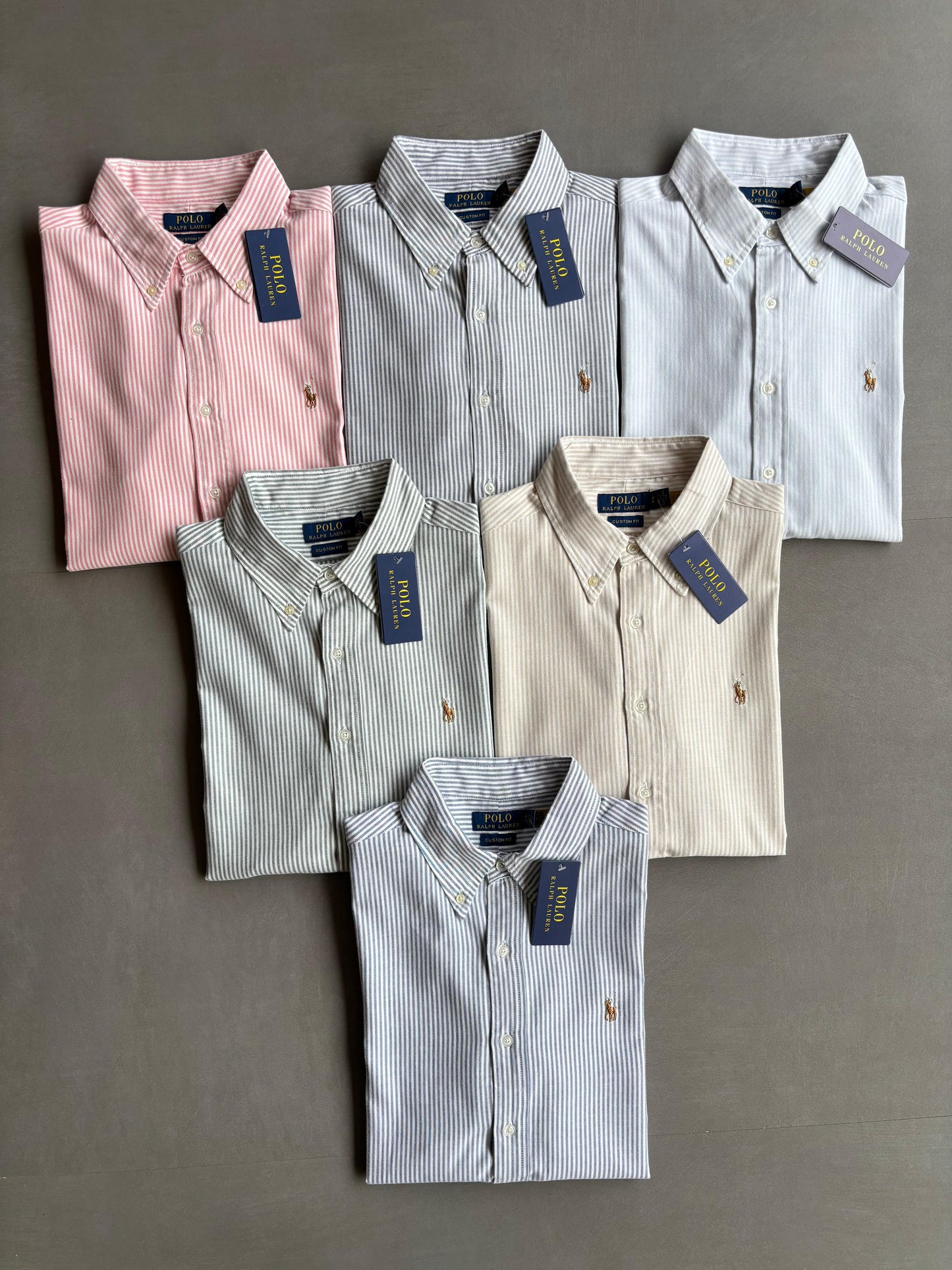 MENS R.L.POLO OXFORD LINEN STRIPE SHIRT-50PCS