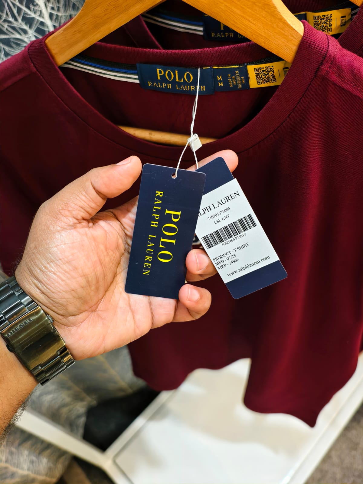 MENS R.L.POLO PRIMIUM COTTON CREW NACK TSHIRT-52PCS