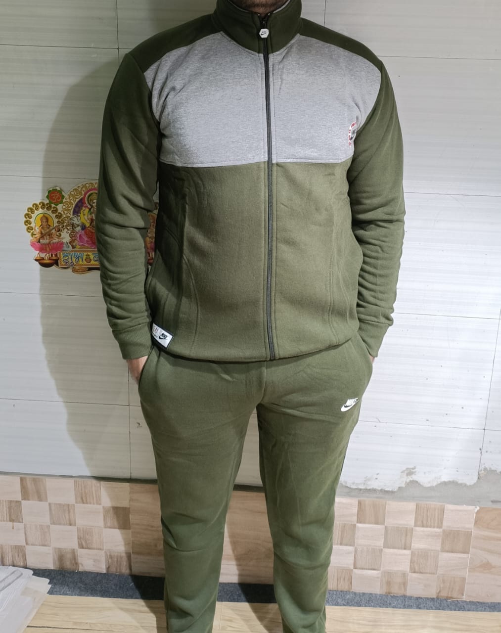 NIKE LOOP KNIT COTTON WINTER FLEECE FEBRICK TRACKSUIT -40 SET