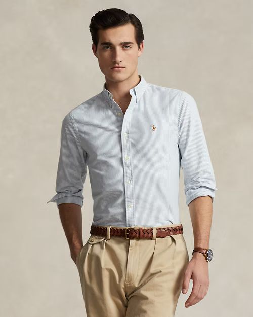 MENS R.L.POLO OXFORD LINEN STRIPE SHIRT-50PCS
