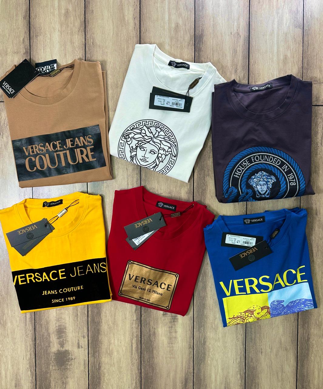 VERSACE ROUND NACK TSHIRT PRIMIUM QUALITY -50PCS