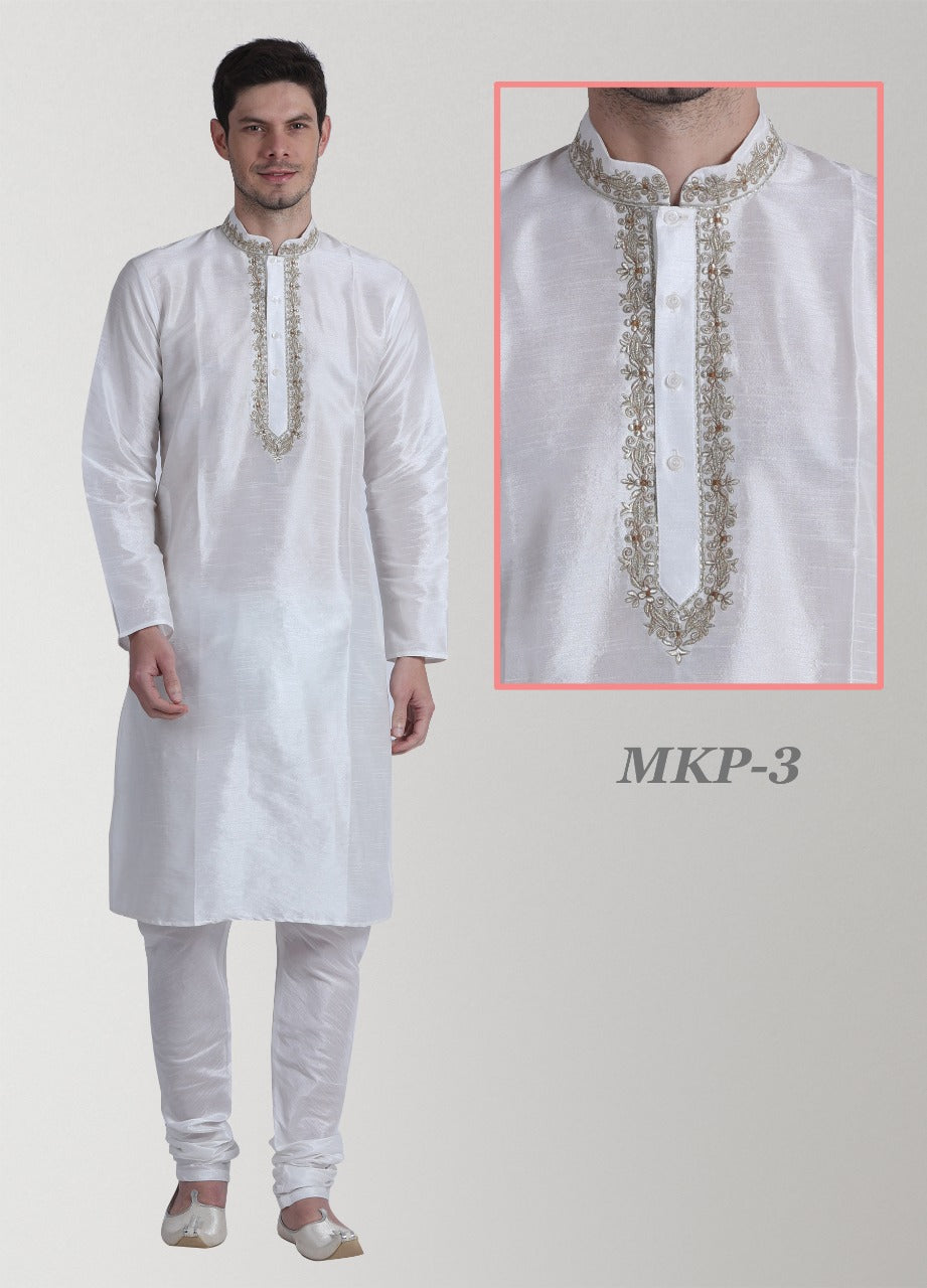 MENS WEDDING WEAR SILK KURTA PAYJAMA -33PCS