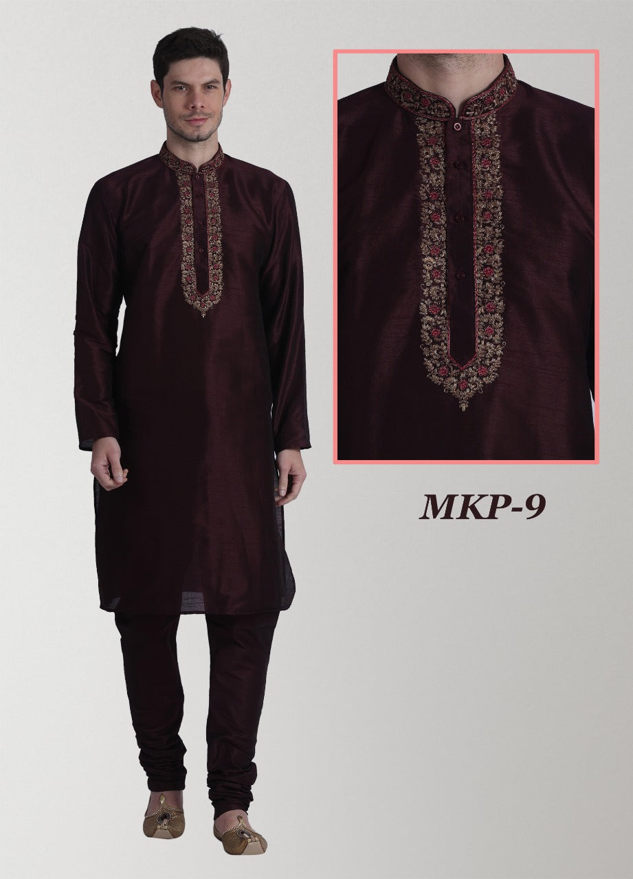 MENS WEDDING WEAR SILK KURTA PAYJAMA -33PCS