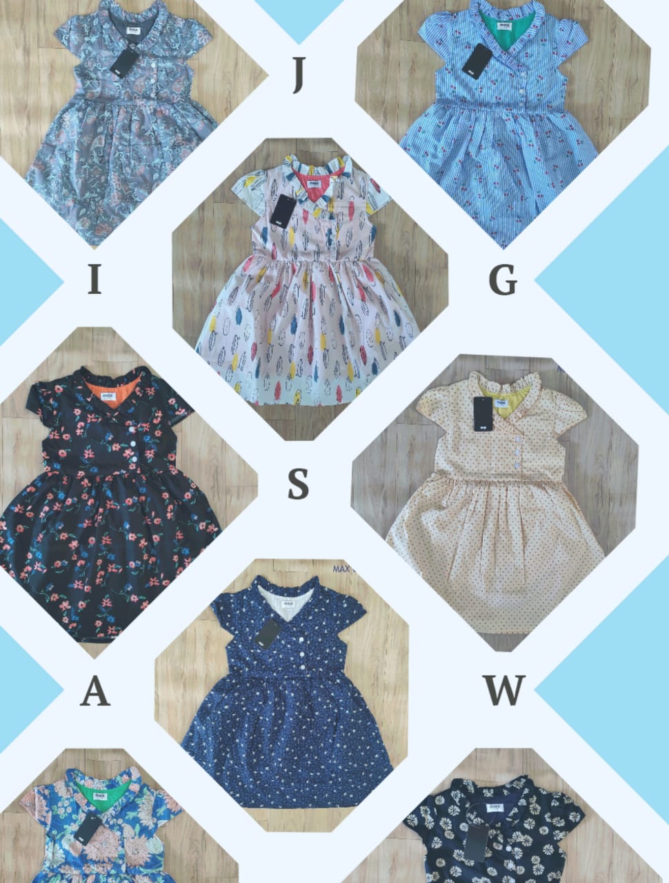 KIDS GIRLS MAX BRAND FROCK -78PCS