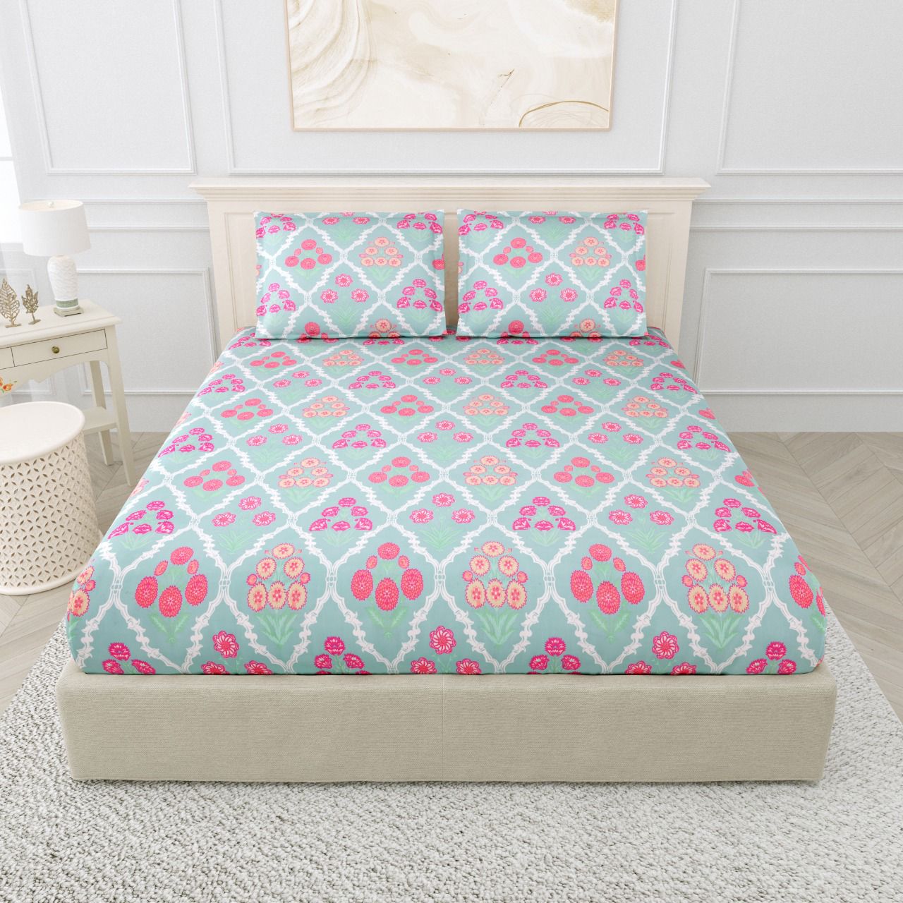 GLACE COTTON FITTED BEDSHEET-15PCS SET