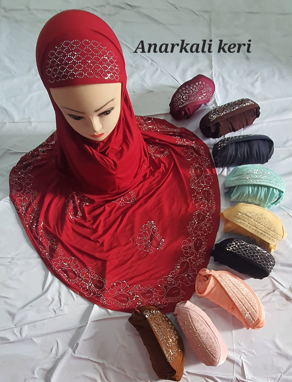 ISLAMIC ANARKALI HIJAB-100pcs set